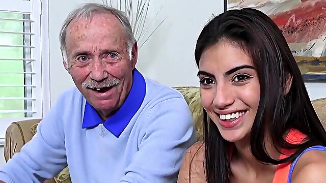 Old Man Tastes Sweet Pussy Of Fresh Michelle Martinez