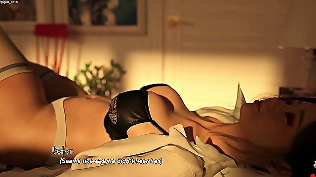 Sexy Asian MILF seduced in a 3D animated love game