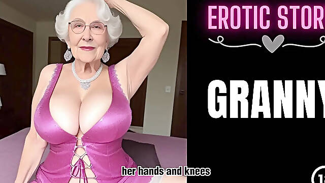 Mature MILF granny seduces young stud in a steamy threesome