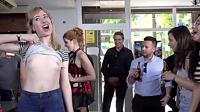 Slave outdoor public disgraced