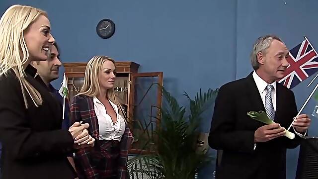 These triple-threat office whores get down and muddy with their bosses for a debauched fucky-fucky that will make your fuckfest fucktoys smoke!