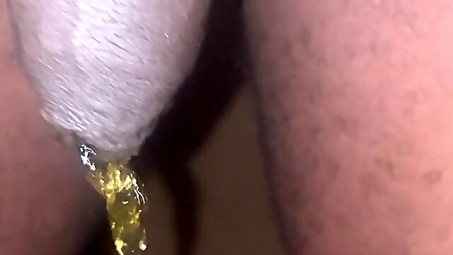 Hunk Solo Pee Desperately Hands Free POV - Void urine Relief