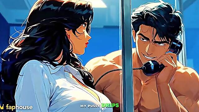 Podcast Host Takes Guest Live on Air - Studio Creampie Anime - Ai Animation