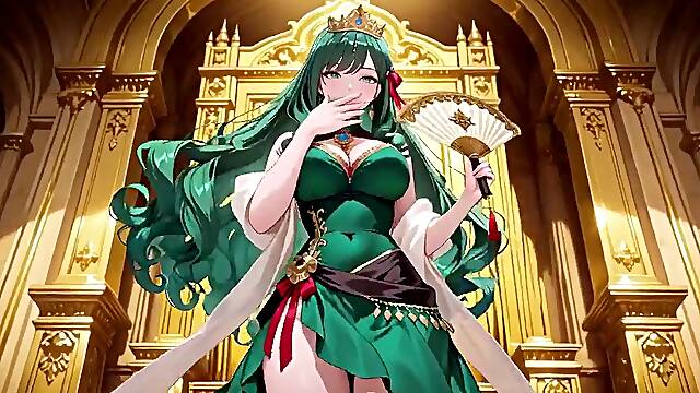 Green Queen on the Golden Throne! Slothful Seduction in a Silk Gown, What Secrets Hide Under?