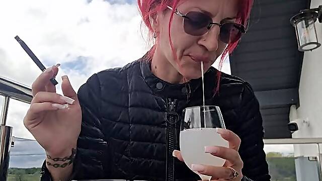 COUGHING SMOKE TEASE – I Spit Into Your Drink While Chain Smoking at the Terrace