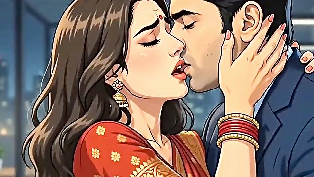 Indian married secretary gonzo hookup with her manager in the night for office promotion animation