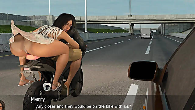 Project Hotwife - Gameplay - Roleplay - Wife Exposing Her While Driving in Bike