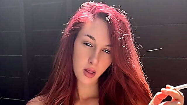 Artemisia Love Sexy Smoking Fetish Outdoor Showing Her Perfect Big Tits